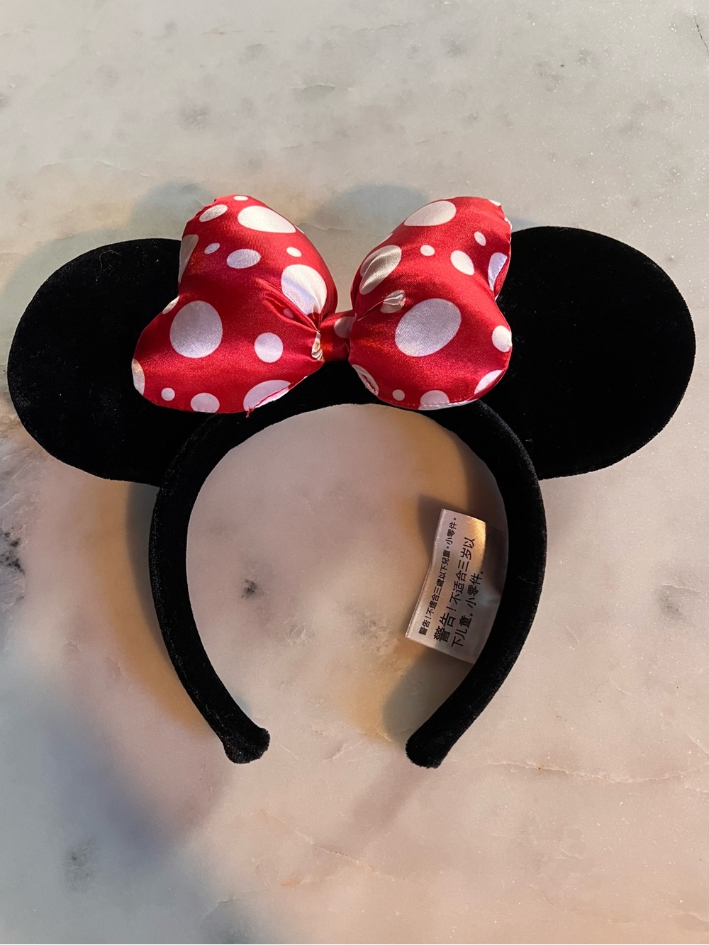 Official Disney Parks Classic Minnie Mouse Polka Dot Bow Ears Headband